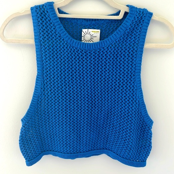 OFFLINE by Aerie Blue Knit Top - Picture 1 of 7